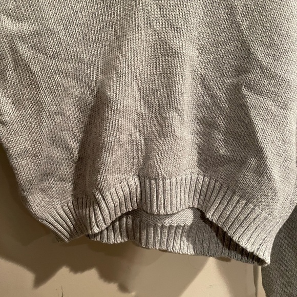 Brandy Melville Grey V Neck Knit Sweater One size (small/medium) - Picture 3 of 6